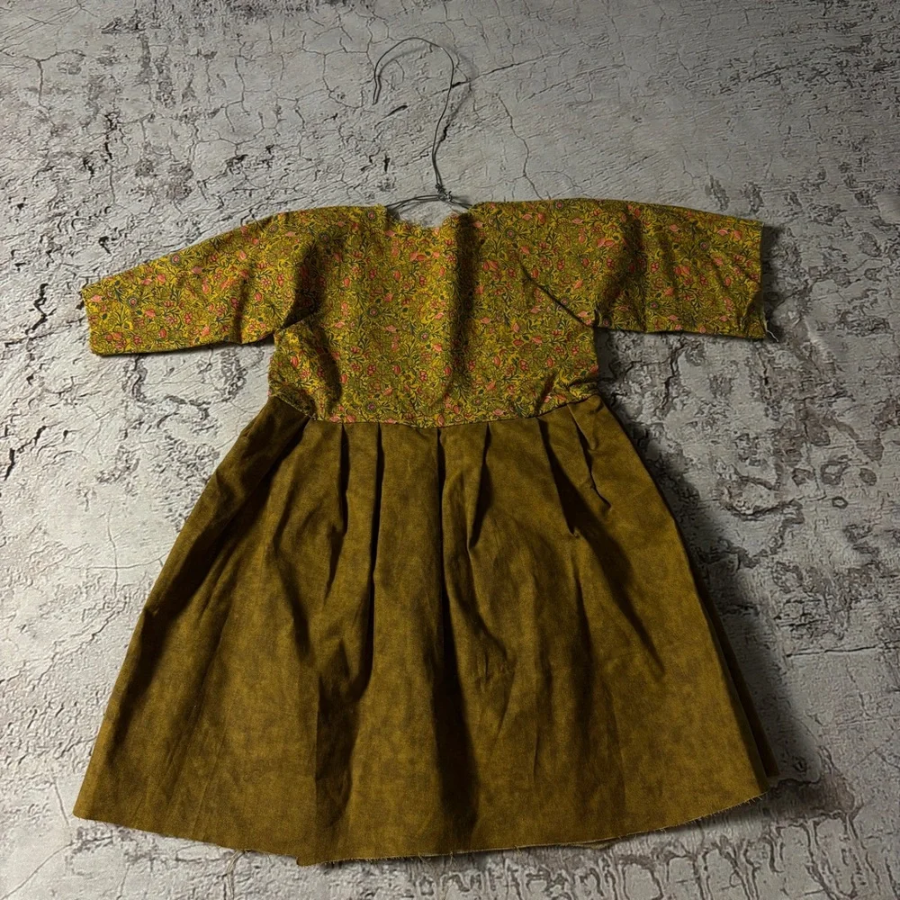 Primitive-Look Girl’s Dress and Hanger, Handmade Reproductions